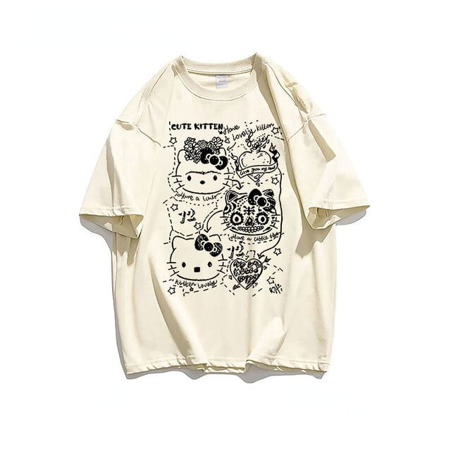 Sanrio Clothes Hello Kitty New Graffiti Design Summer Short Sleeve T ...