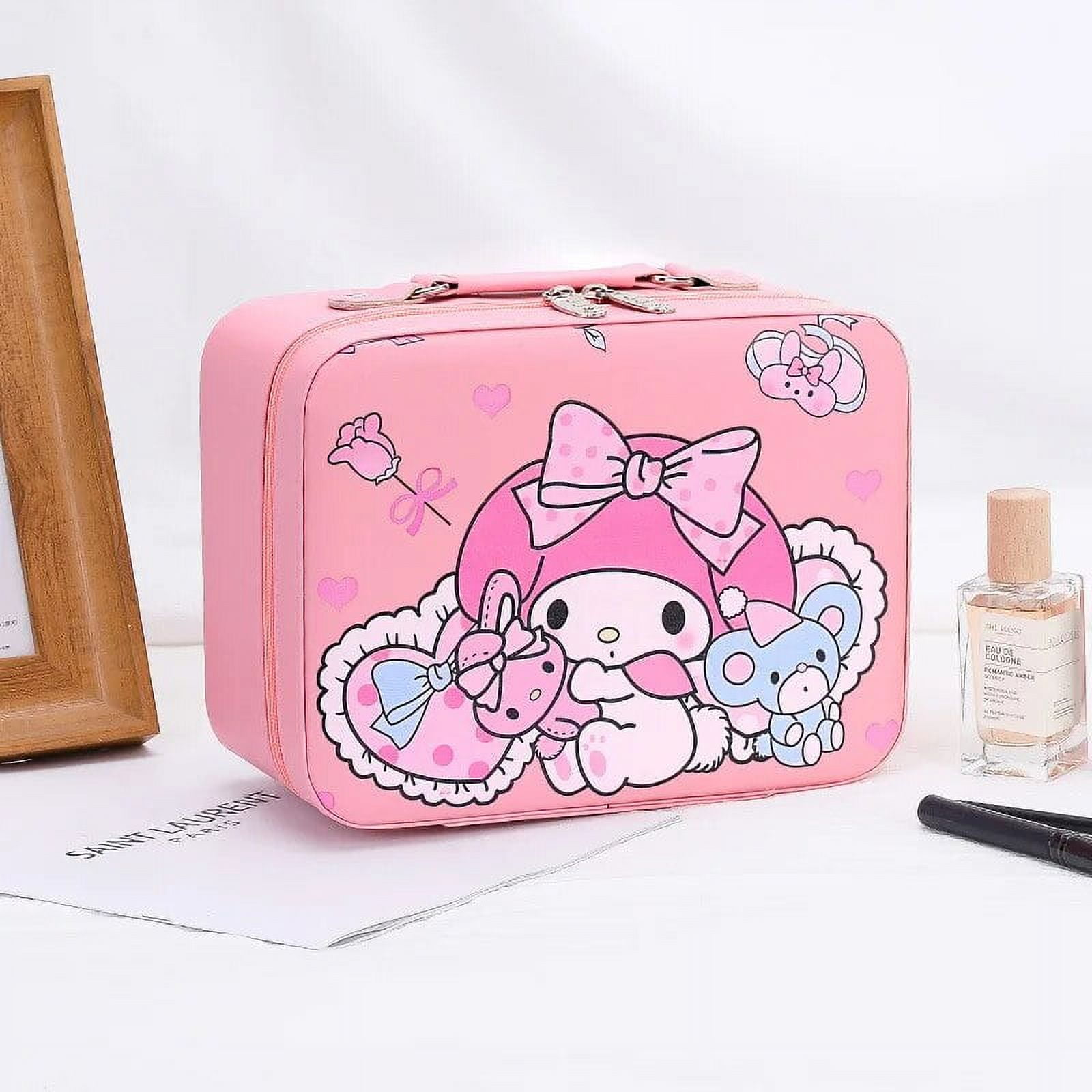 Sanrio Cosmetic Bag Kawaii Hello Kitty My Melody Kuromi Waterproof PU