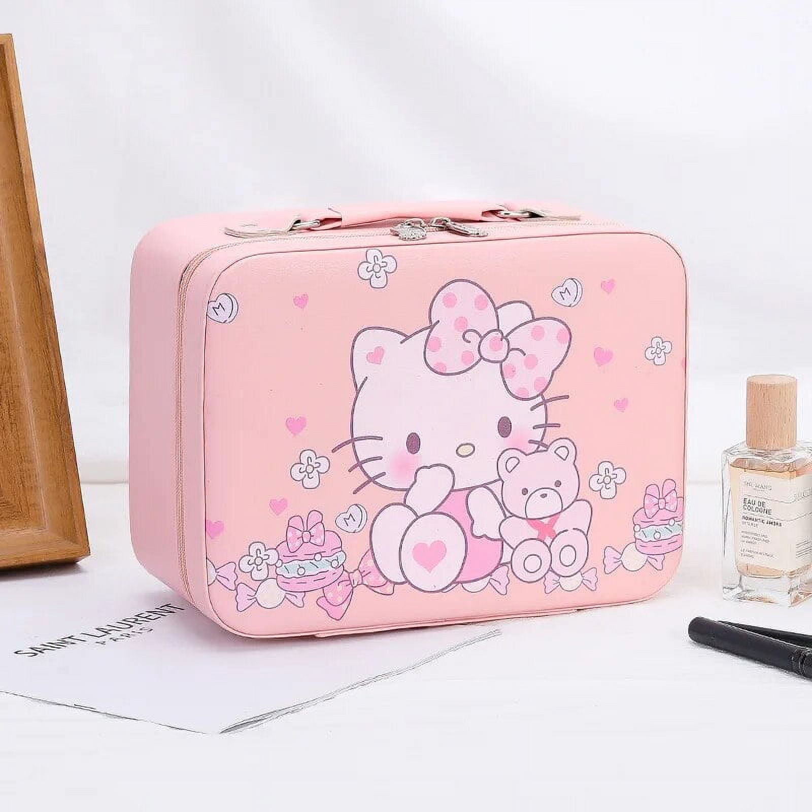 Sanrio Cosmetic Bag Kawaii Hello Kitty My Melody Kuromi Waterproof PU