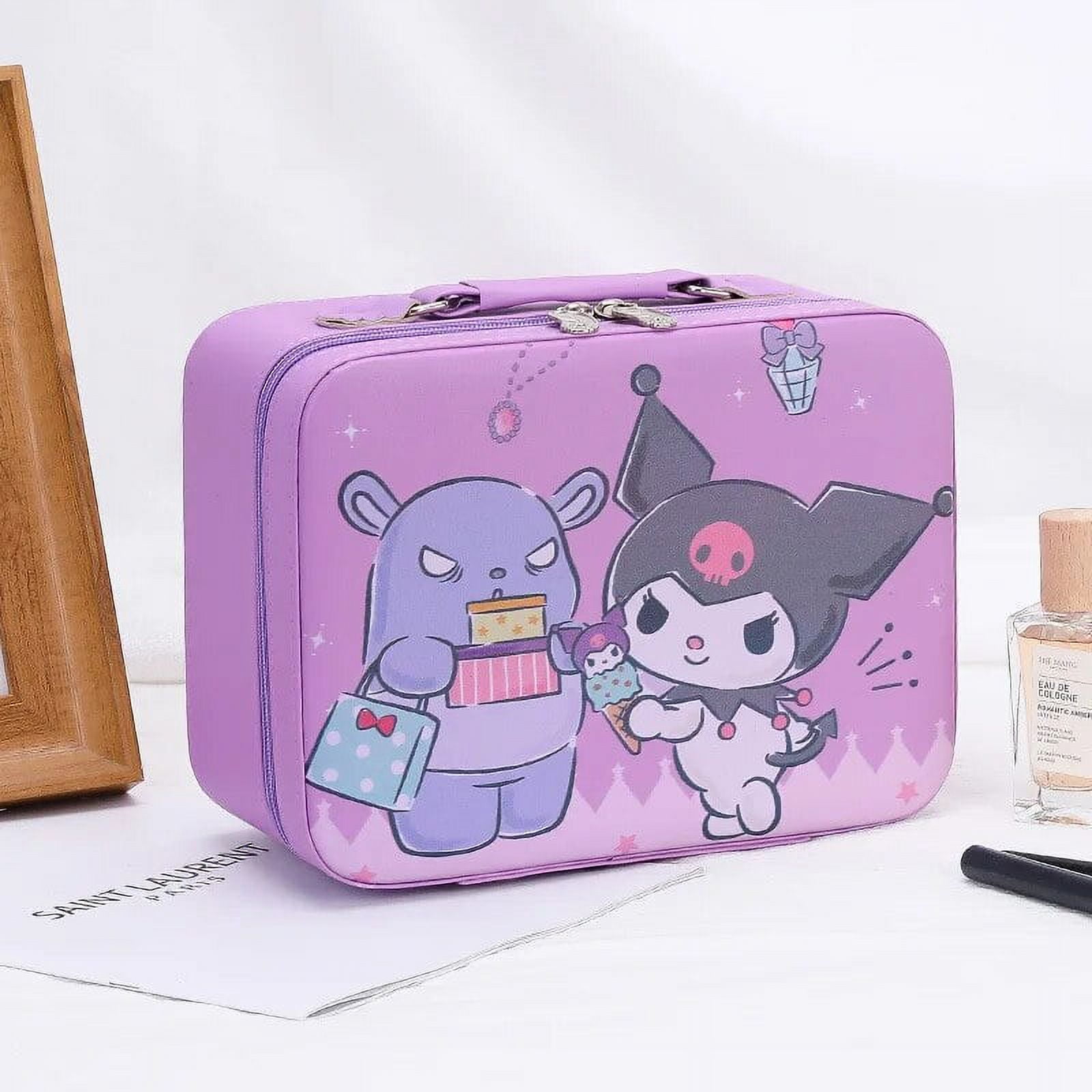 Sanrio Cosmetic Bag Kawaii Hello Kitty My Melody Kuromi Waterproof PU