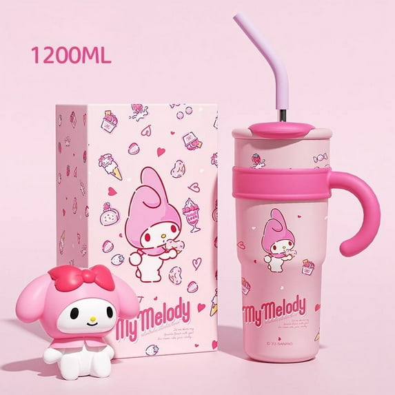 Sanrio Cup Hello Kitty Kuromi Mymelody Cinnamoroll Pachacco Pom Pom Purin Anime Cartoon Kawaii High-looking Water Cup