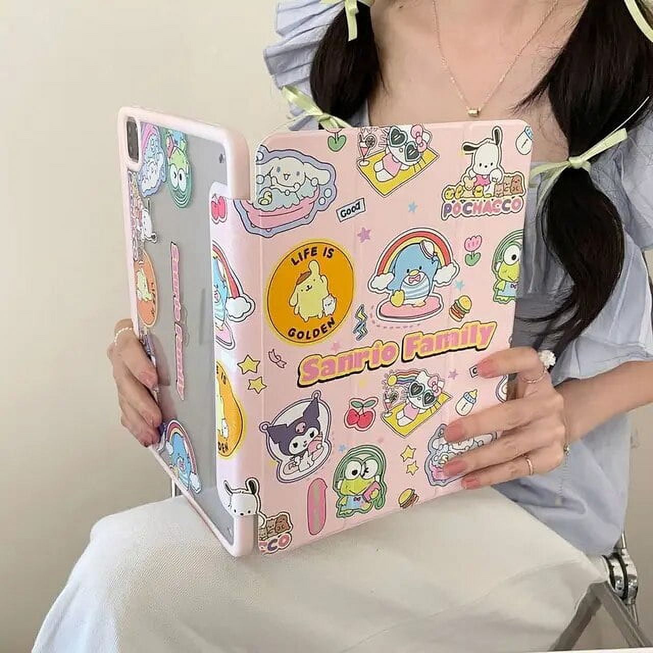 Sanrio Cute Cartoon Kuromi Case For iPad Air 4 5 10.9 inch 7th 8th 9th ...