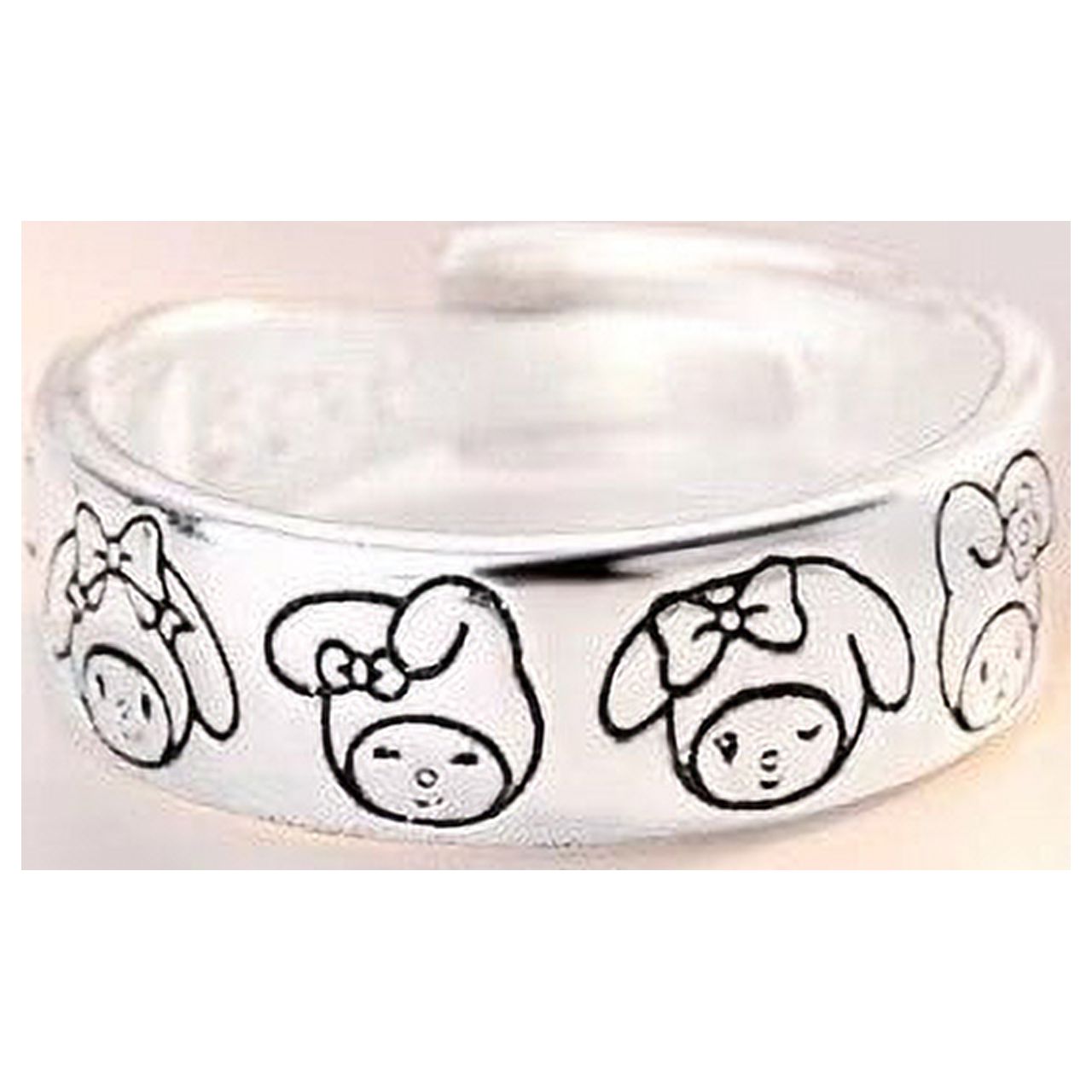 Sanrio Cute Cartoon Ring Y2K Hello Kitty Cinnamoroll Kuromi Opening