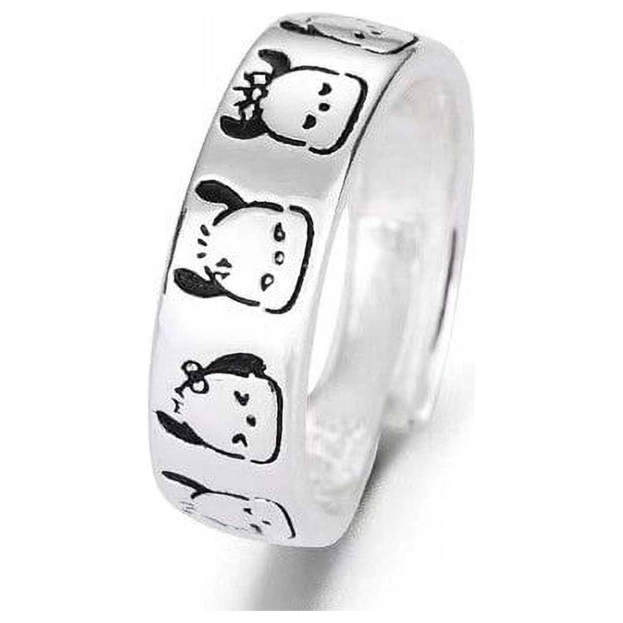Sanrio Cute Cartoon Ring Y2K Hello Kitty Cinnamoroll Kuromi Opening