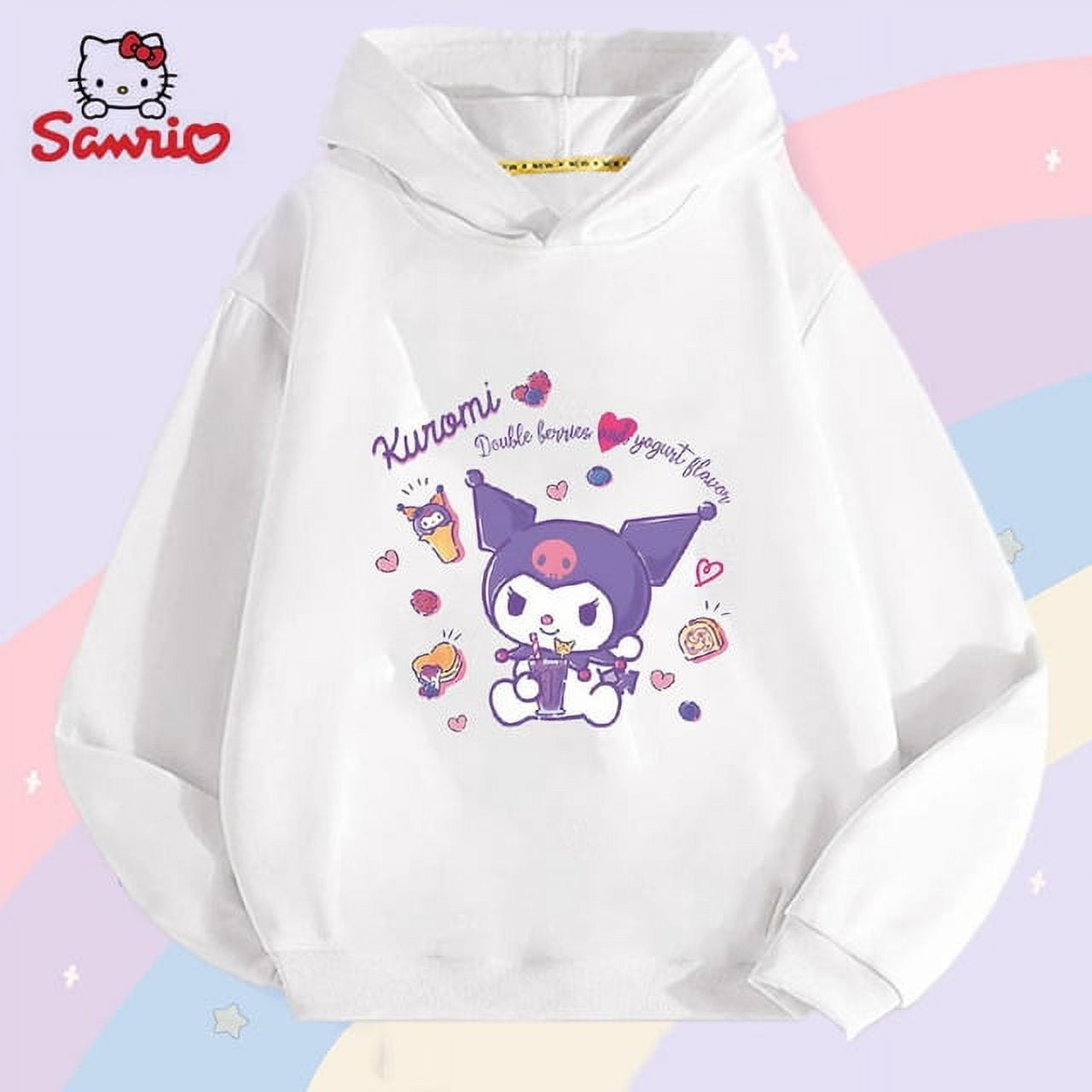 Sanrio Cute Children Hoodie Kawaii Anime Kuromi Cinnamoroll My Melody ...