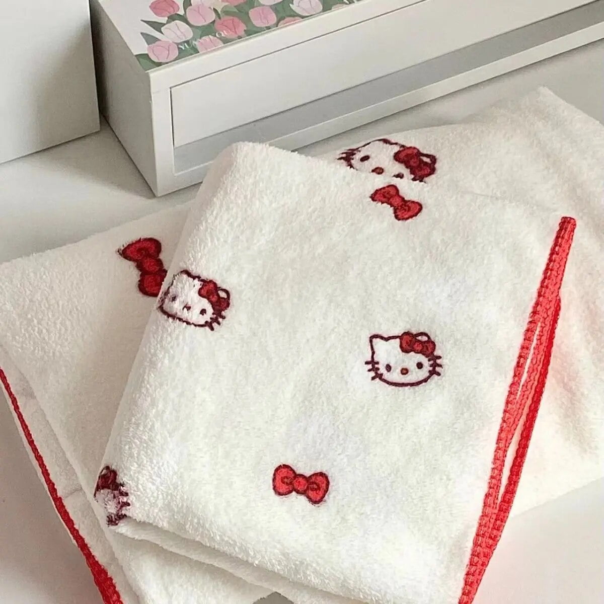 Sanrio Cute Hello Kitty Face Towel Bath Towel Women Cartoon Home ...