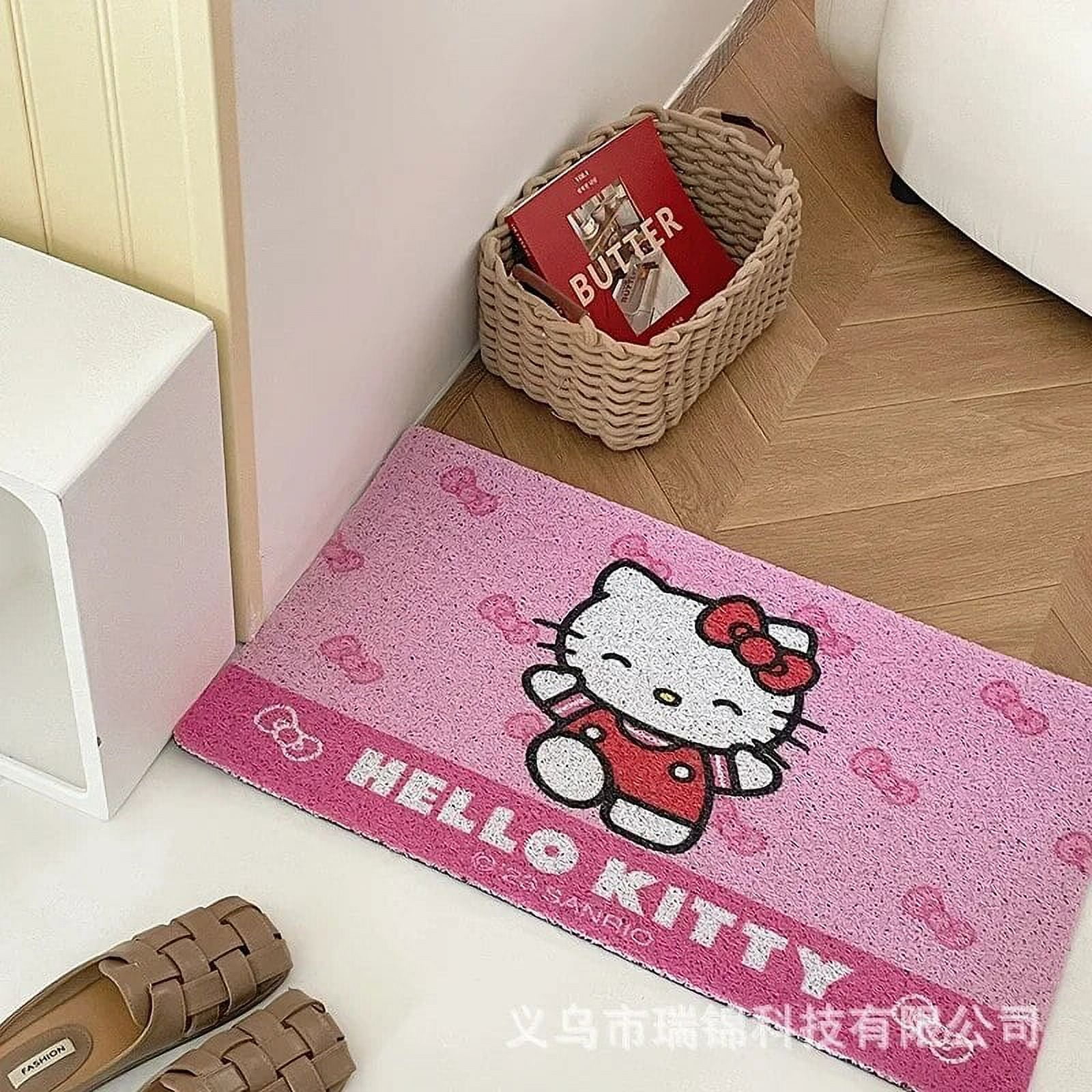 Helloworld Mat Sanrio Dust Removal And Water Absorption Wire Ring Floor Mat Hello ...