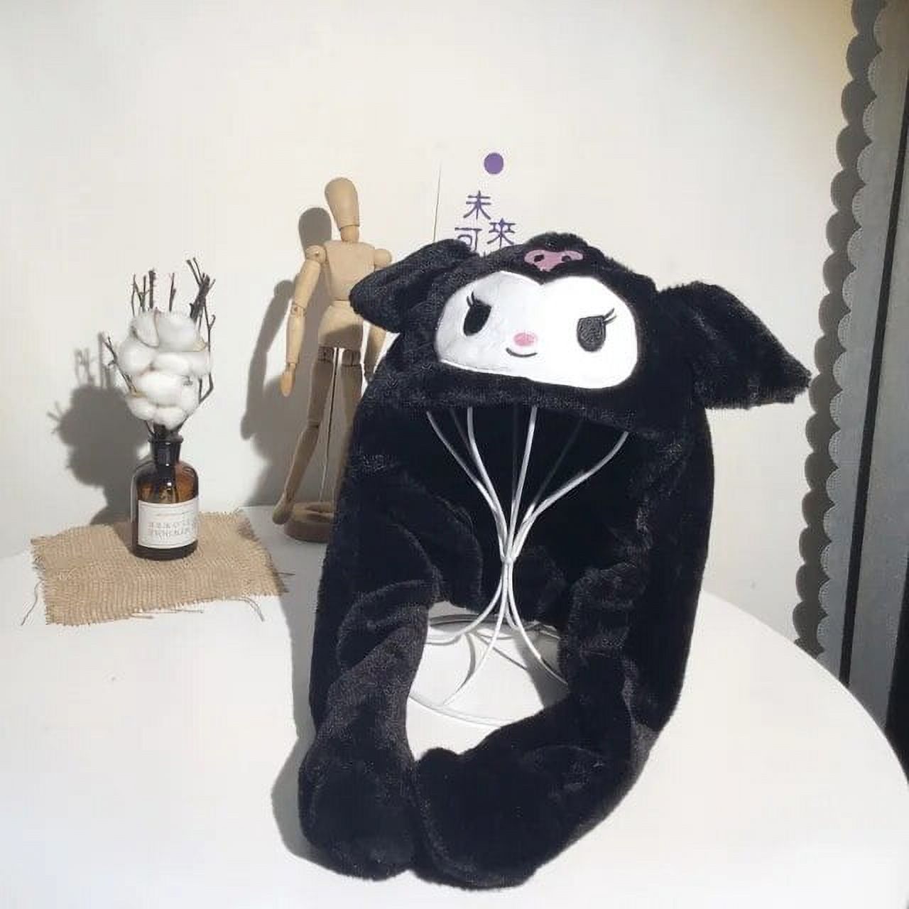 Sanrio Ear Moving Hat Neck Kuromi Melody Pochacco All-in-one Hat ...