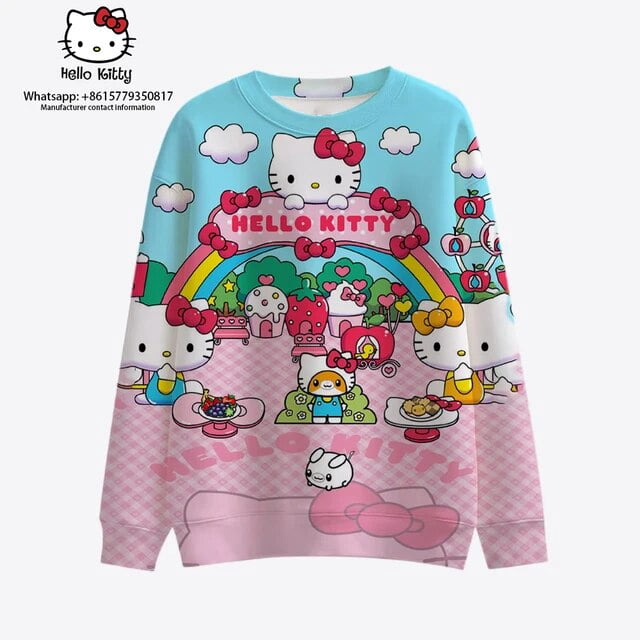 Sanrio Family Hello Kitty Keroppi my melody Kuromi Family Women‘s O ...