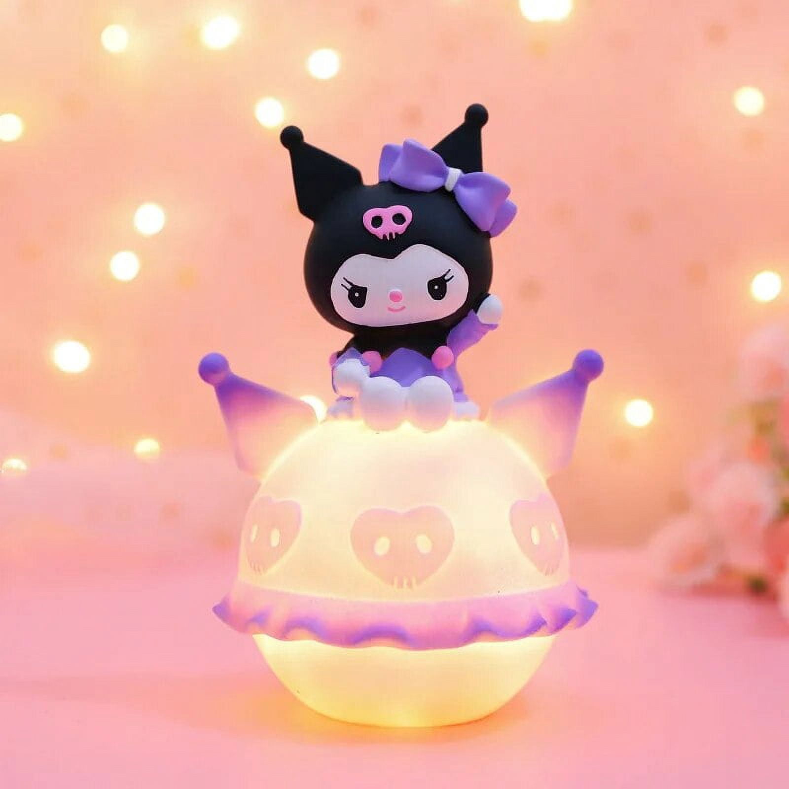 Sanrio Figure Kuromi Melody Moon LED Light Kawaii 3D Cartoon