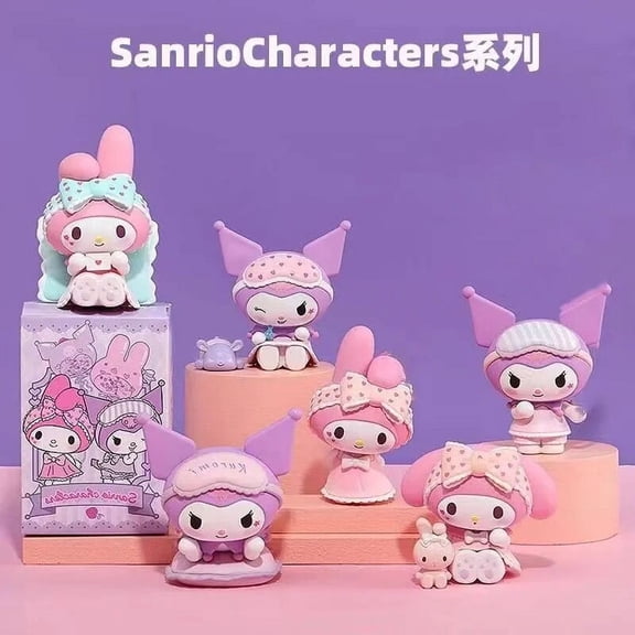 Sanrio Figure Original Hello Kitty Kuromi Room Decor Cinnamoroll Anime Figures My Melody Hobby Collection for Christmas Gift