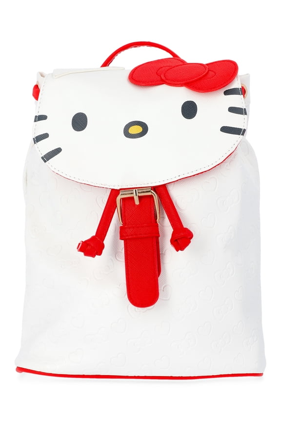 Hello Kitty Girls' Mini Drawstring Backpack, White
