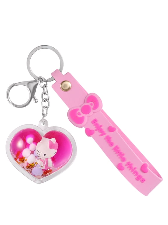 Girl's Hello Kitty Heart Shaped Keychain Charm