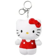 Sanrio Hello Kitty Plush Keychain Charm for Girls & Tweens, Soft Plush Backpack and Bag Accessory