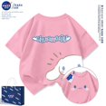 thumbnail image 1 of Sanrio Girls Boys T-Shirt Short Sleeve Cotton 2024 Summer New Cartoon Cinnamoroll Children's Clothing Top Half Sleeve Gift, 1 of 26