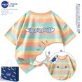 thumbnail image 1 of Sanrio Girls Boys T-Shirt Short Sleeve Cotton 2024 Summer New Cartoon Cinnamoroll Children's Clothing Top Half Sleeve Gift, 1 of 26