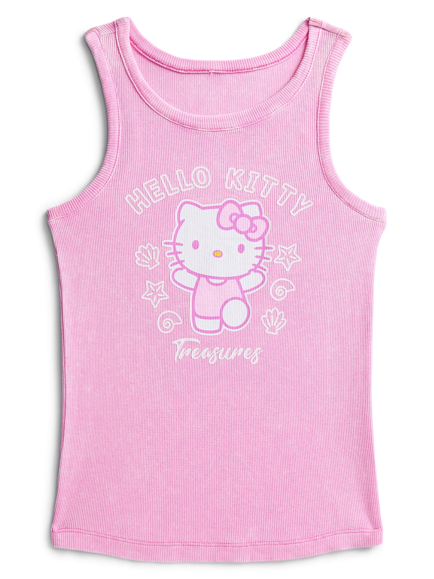 Sanrio Hello Kitty Girls Mineral Wash Graphic Tank Top, Sizes 4-16