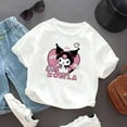 thumbnail image 1 of Sanrio Girls Summer Spring T-Shirt Short Sleeve Children's Clothing Tops Kuromi Cartoon Cute Girls Versatile Casual Gift, 1 of 9