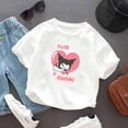 thumbnail image 1 of Sanrio Girls Summer Spring T-Shirt Short Sleeve Children's Clothing Tops Kuromi Cartoon Cute Girls Versatile Casual Gift, 1 of 10