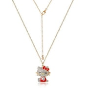 Sanrio Girls/Tween Hello Kitty Red Enamel Crystal Pendant, 16" Chain
