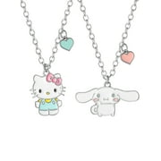 Sanrio Girls/Tweens Hello Kitty & Cinnamoroll Best Friends Necklace, Set of 2 with BFF Charm, 18