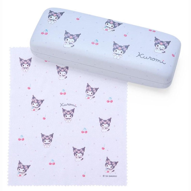 Sanrio kuromi eyeglasses case Sanrio Japan Kuromi Eyeglasses Case with Cleaning Cloth Pre  main image 4