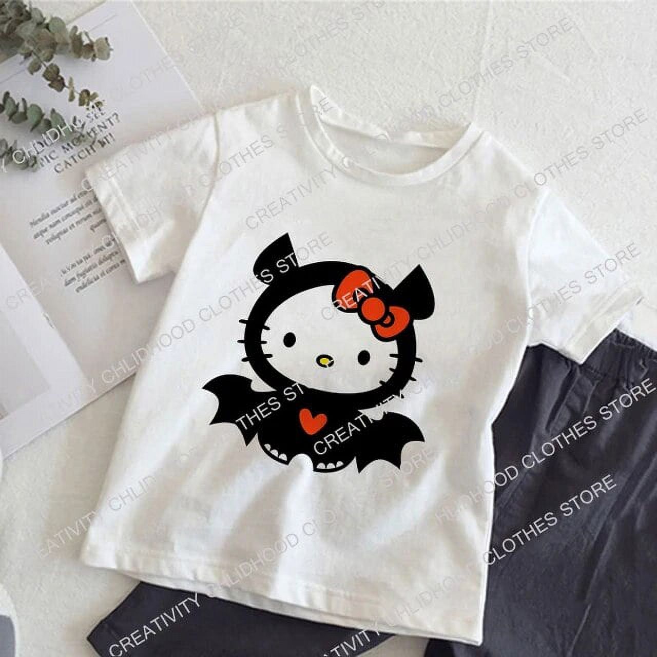 Sanrio Halloween Children T-shirt Kawaii Hello Kitty T Shirts for Girls ...