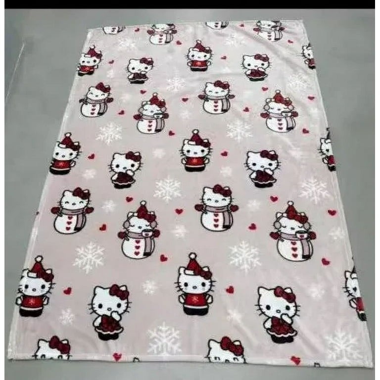 Sanrio Hello Kitty Halloween Ghost Plush Blanket New Kawaii Anime KT Soft Shawl Cartoon Toy Y2K Holiday Tapestry Decoration Gift, Women's, Size