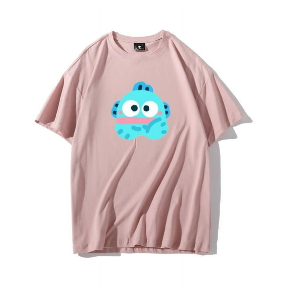 Sanrio Hangyodon Tee Cartoon Anime Short Sleeves Star Kirbys Children T-Shirt Kawaii Cute Girl Top Long Sleeve Kid Clothes