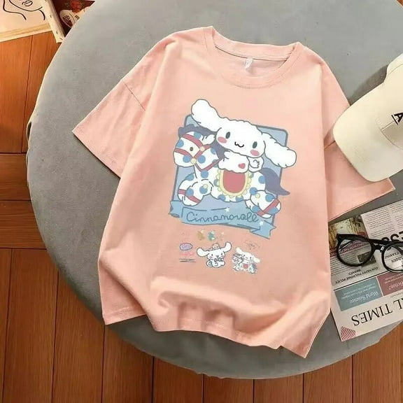 Sanrio Harajuku Summer New Gril Gothic Y2k Top Cinnamoroll Oversized T Shirt Multicolor Graphic T Shirts Aesthetic Women Clothes