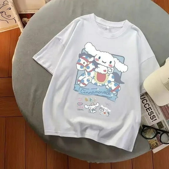 Sanrio Harajuku Summer New Gril Gothic Y2k Top Cinnamoroll Oversized T Shirt Multicolor Graphic T Shirts Aesthetic Women Clothes