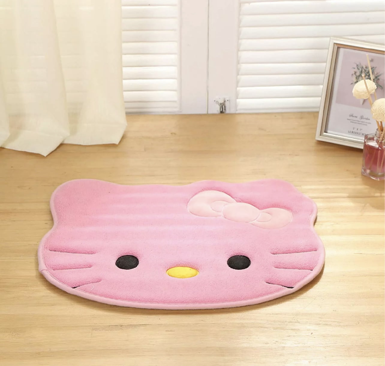 Sanrio Helllo Kitty Pink Cat Floor Mat, Bathroom Mat, Rubber Mat, Door mat , Cute Pink Mat