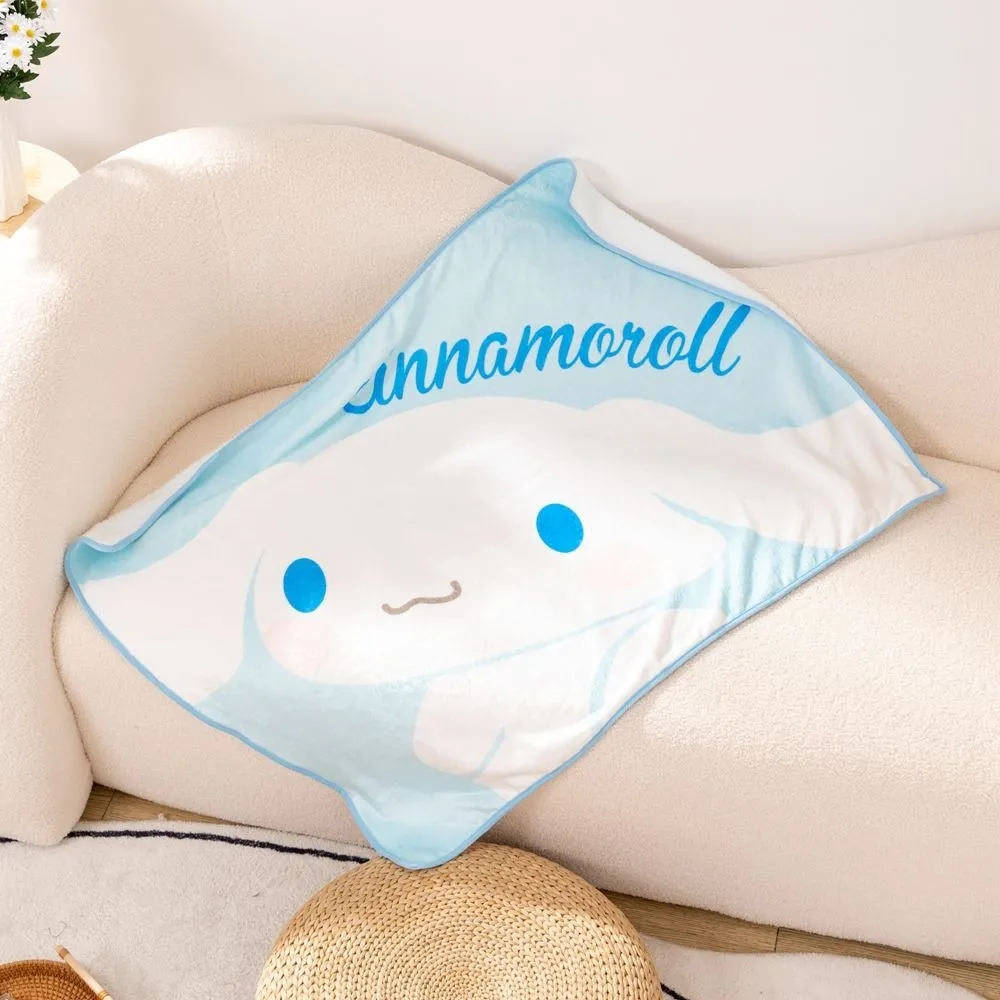 Sanrio Hello Kitt Blanket My Melody Cinnamoroll Cartoon Print Flannel