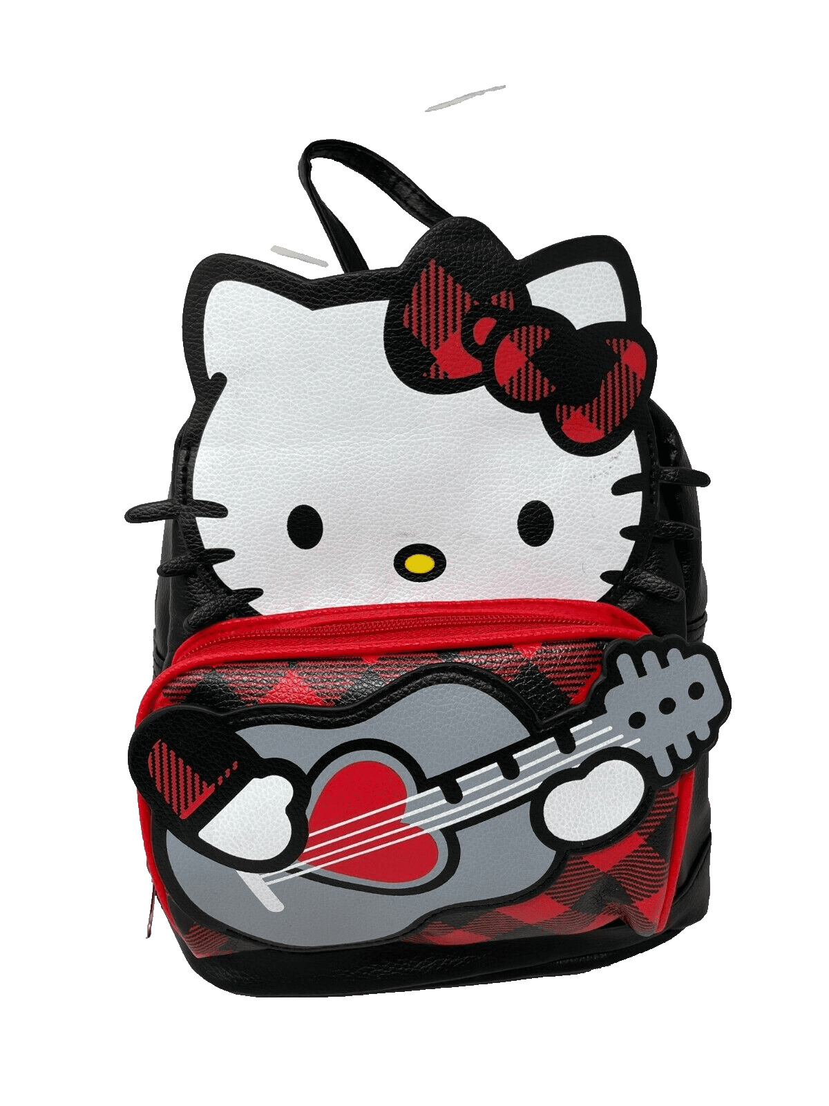Sanrio Hello Kitty 11" PU Leather Fashion Backpack-GUITAR
