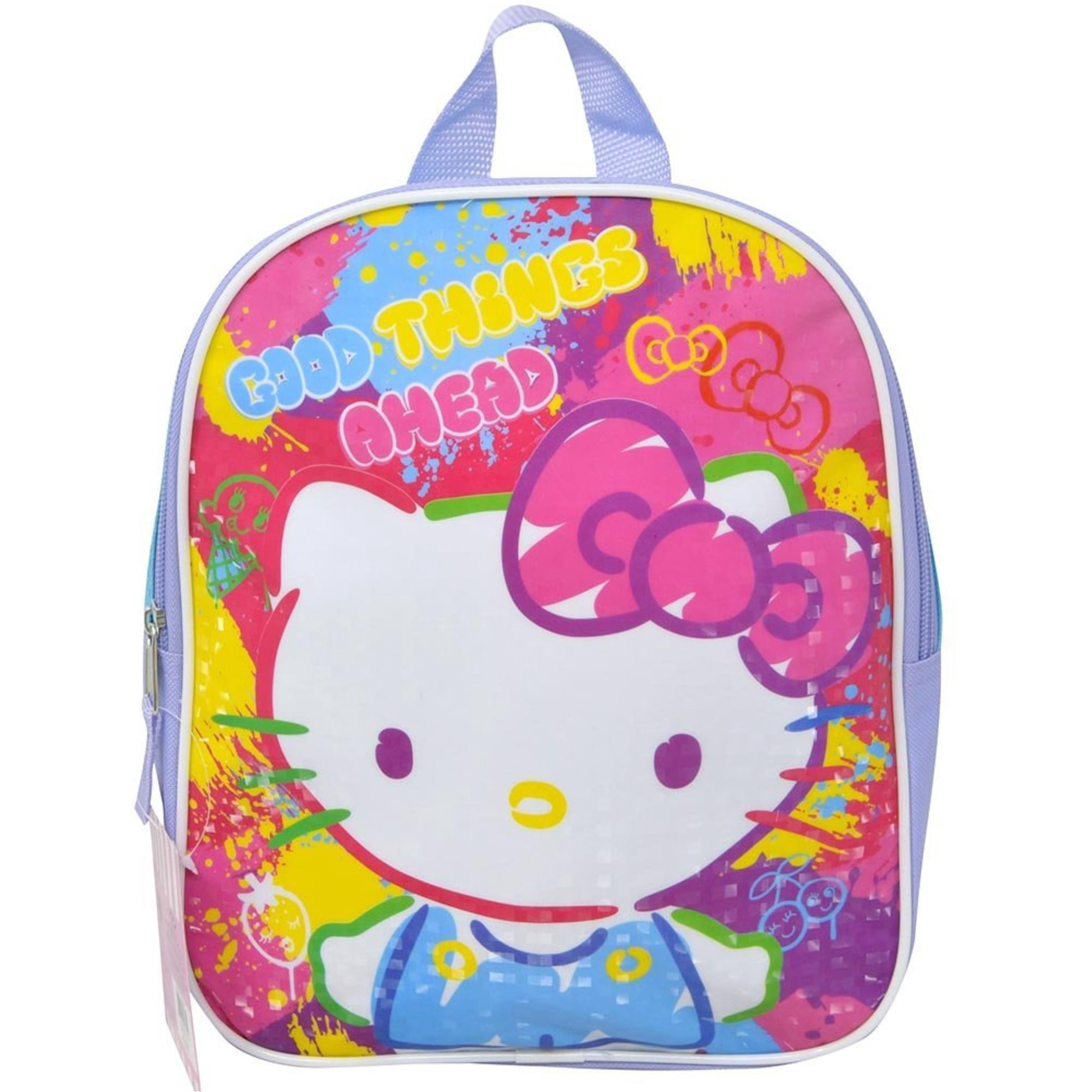 Sanrio Hello Kitty 11 inch Plain Front Backpack for School, Daycare, Travel or small Adventures, Ages 4-10