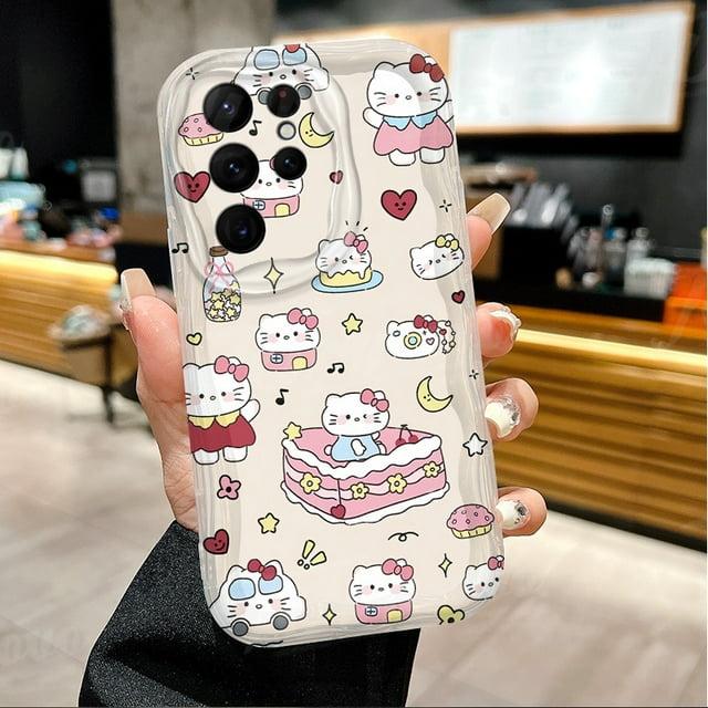 Sanrio Hello Kitty 3D Wave Case For Samsung Galaxy S24 Ultra S23 S22 ...