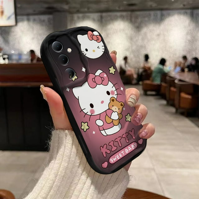 Sanrio Hello Kitty 3D Wave Case For Xiaomi Redmi 13C 12 12C 10 10C 9 9C ...