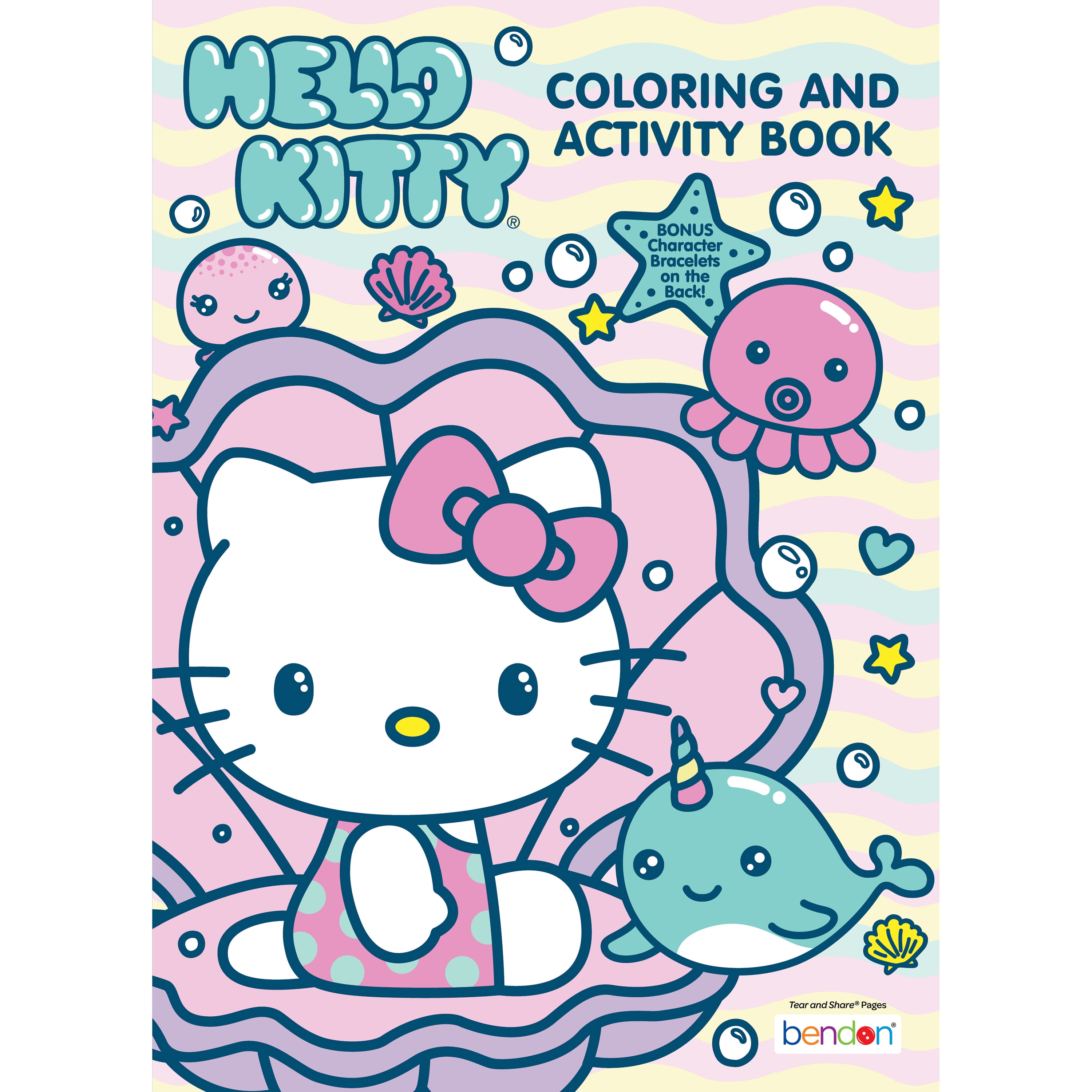 Sanrio Hello Kitty 64-Page Coloring & Activity Book, by Bendon, Paperback