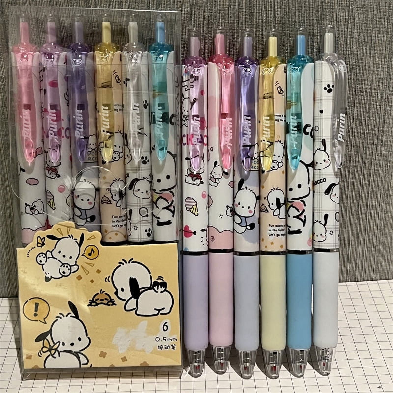 Sanrio Hello Kitty 6pcs Series Gel Pen 0.55mm Refill Y2k Cinnamoroll 