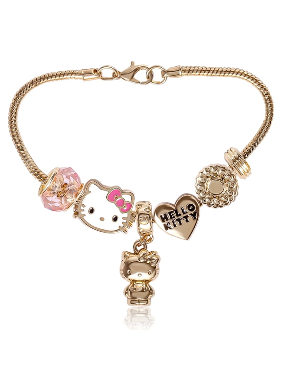Charm Bracelet for Women, 7" Gold-Tone with 6 Charms