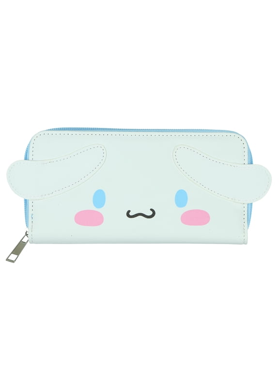 Hello Kitty And Friends Wallet Women's Cinnamoroll 3D Ears Faux Leather Zip Up Wallet