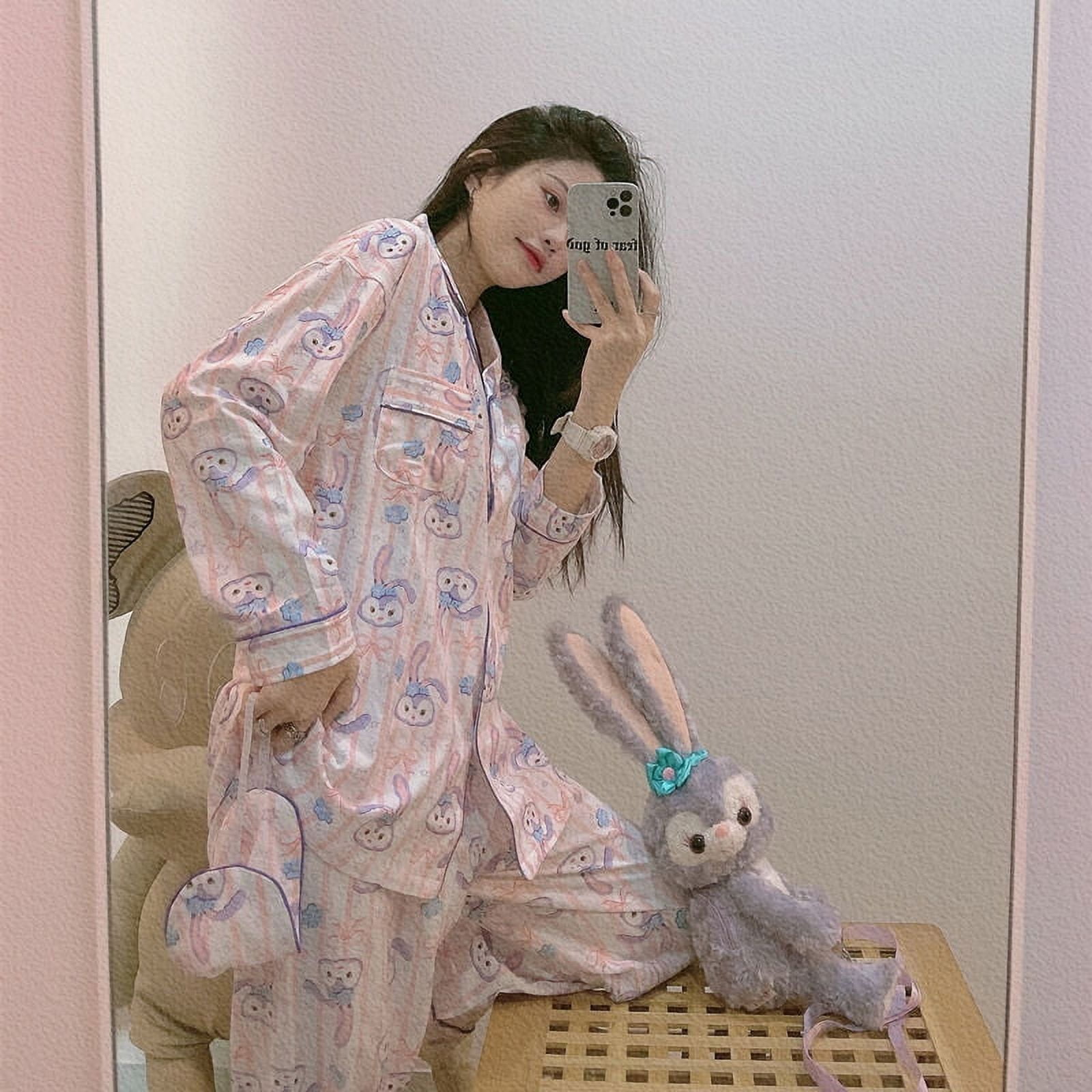 Sanrio Hello Kitty Autumn Milk Sweet Pajamas Peach Y2k Girl Japanese