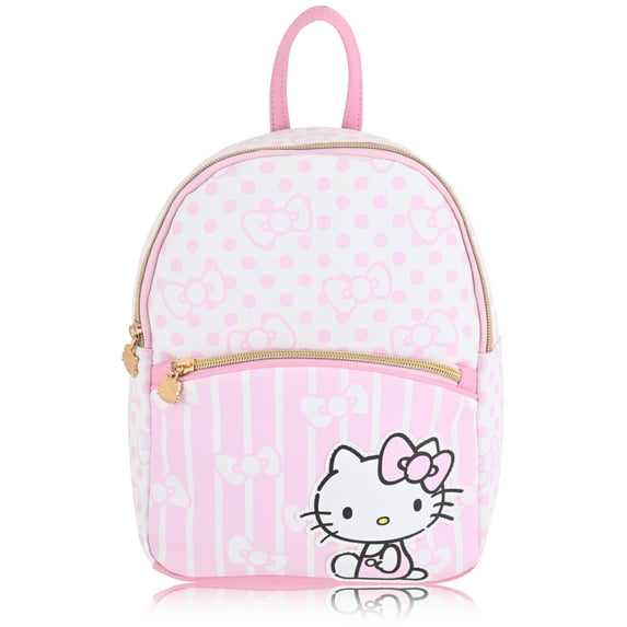 Sanrio Hello Kitty Backpack for Women | Hello Kitty Woman Purse | PU Leather Hello Kitty Mini Backpack Purse | Pink Hello Kitty Bag Cute Backpack with Keychain | Hello Kitty Accessories