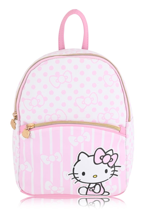 Sanrio Hello Kitty Backpack for Women | Hello Kitty Woman Purse | PU Leather Hello Kitty Mini Backpack Purse | Pink Hello Kitty Bag Cute Backpack with Keychain | Hello Kitty Accessories