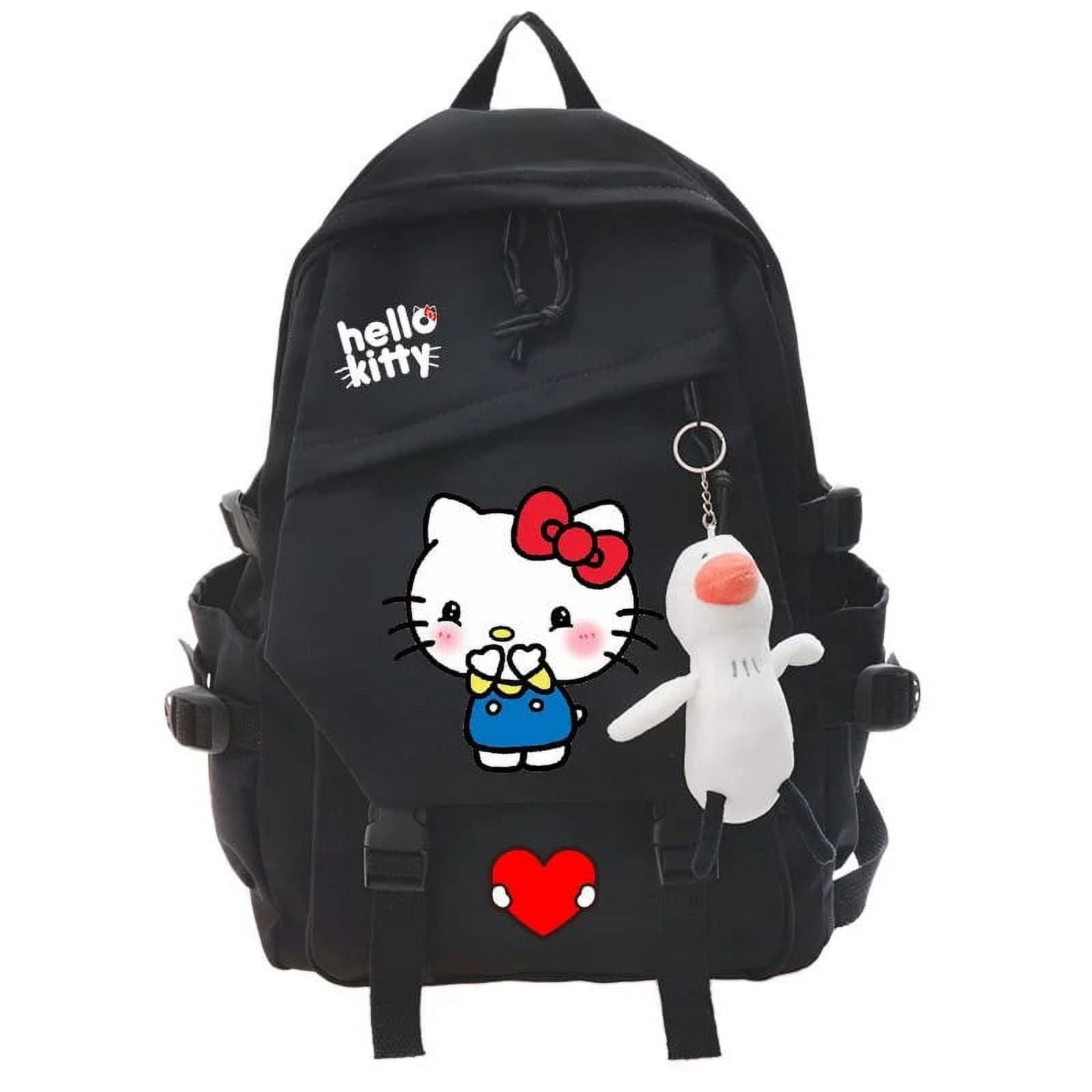 Sanrio Hello Kitty Backpacks Student Cartoon School Bag Korean Style Kawaii Shoulder Bags Y2k Girls Casual Backpack With Pendant Walmart