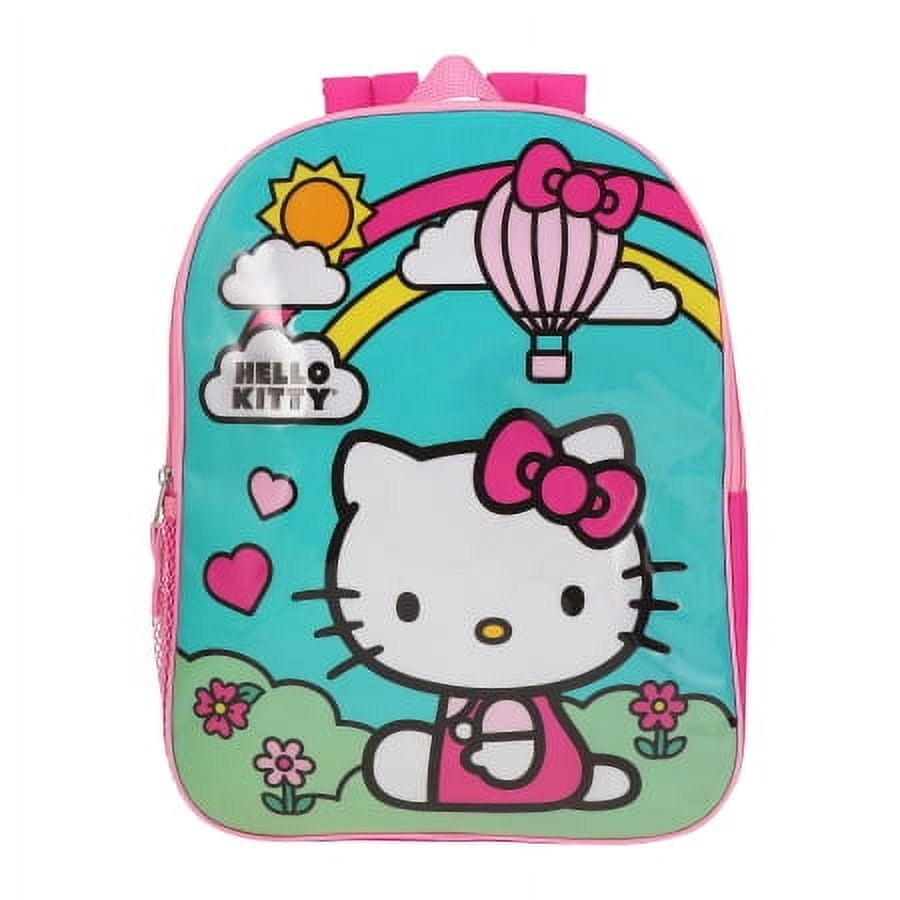 Sanrio Hello Kitty "Balloon Over The Rainbow" Children's Pink Backpack 24 inch 12.99