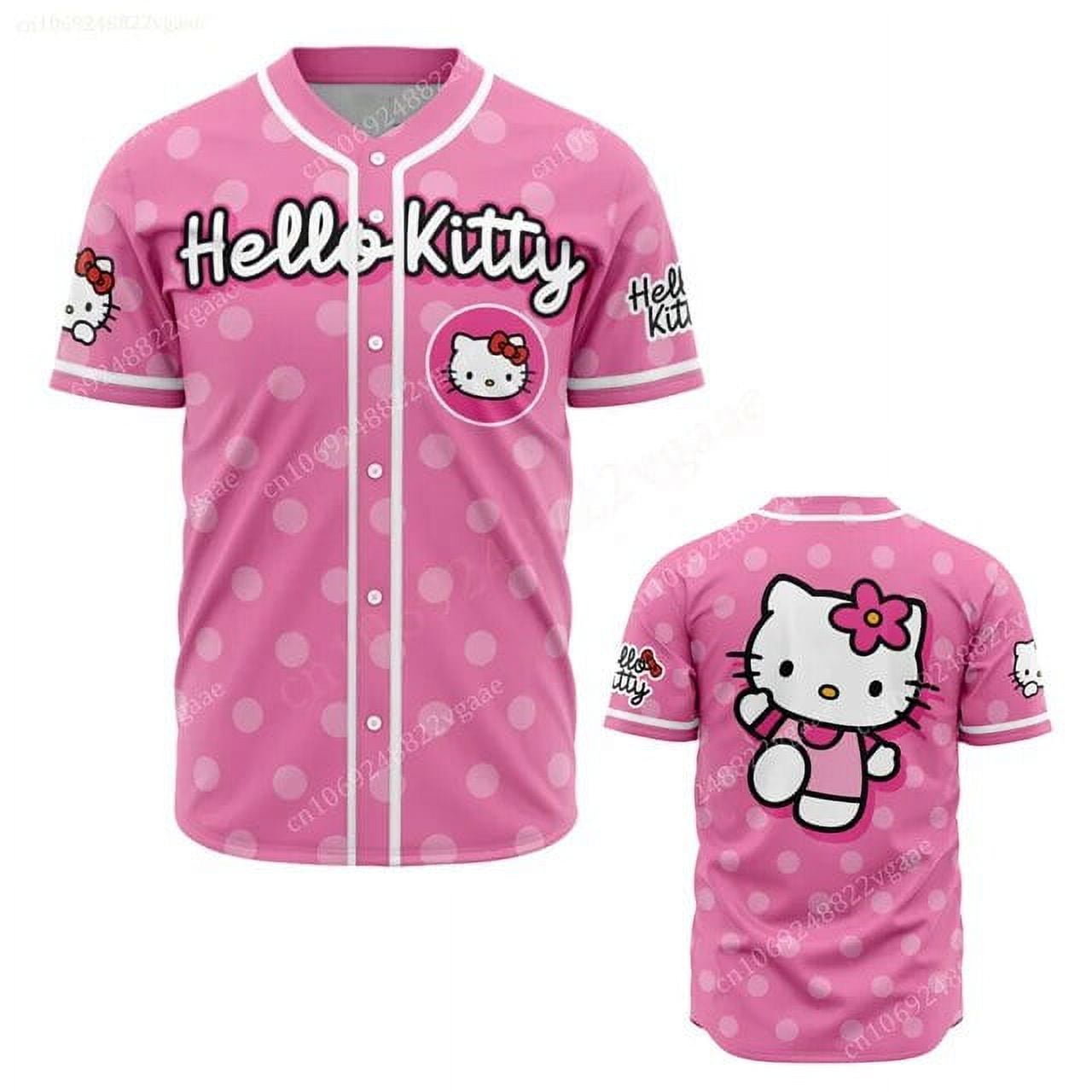 Sanrio Hello Kitty Baseball Jersey Girls Kids WoMen Shirt T Shirt ...