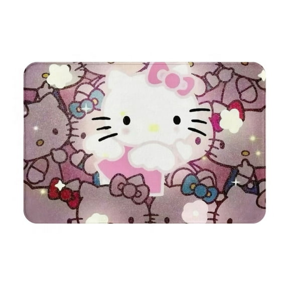 Sanrio-Hello Kitty Bathroom Rug Mat,Extra Soft Absorbent Premium Bath Rug,Non-Slip Comfortable Bath Mat,Carpet for Tub,Shower,Bath Room,Machine Washable,16"x24"