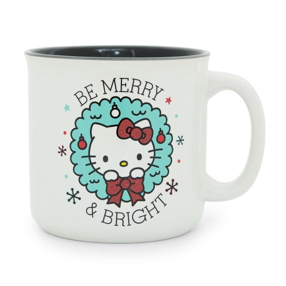 Sanrio Hello Kitty "Be Merry and Bright" Ceramic Camper Mug | Holds 20 Ounces