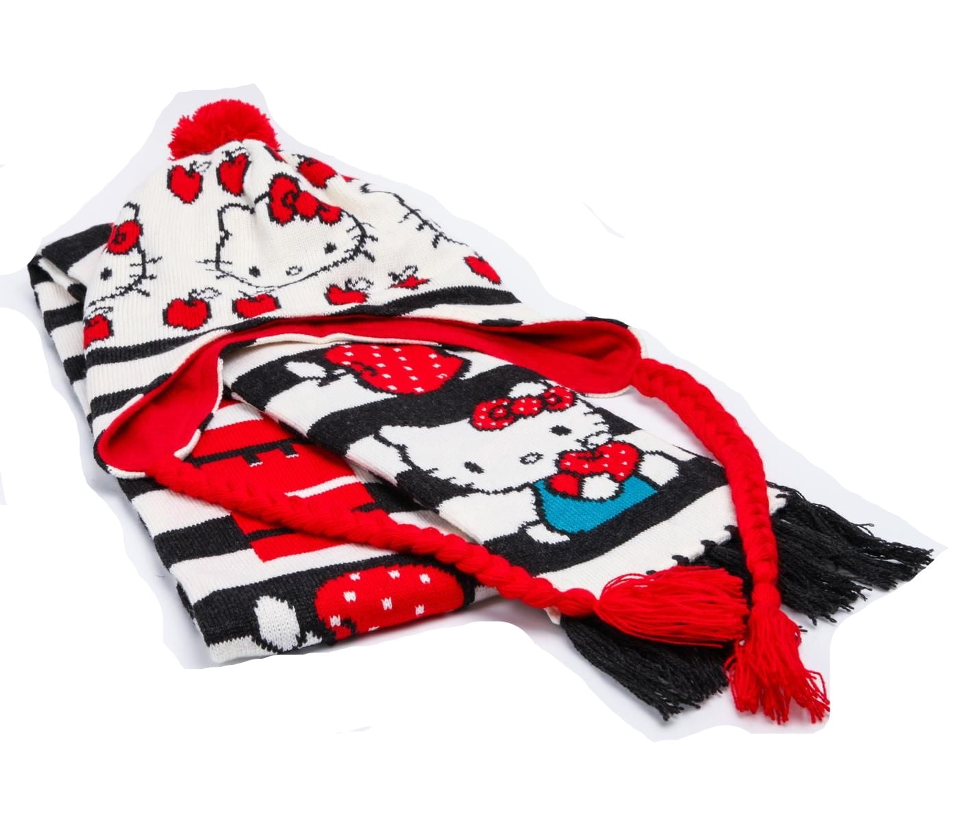 Hello Kitty Red Beanie and Scarf Set, 1 Pack